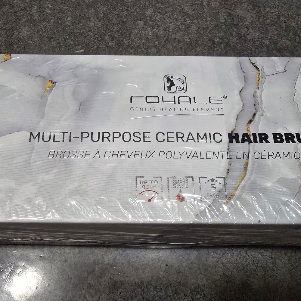 Multi-Purpose Ceramic Hair Brush - White
